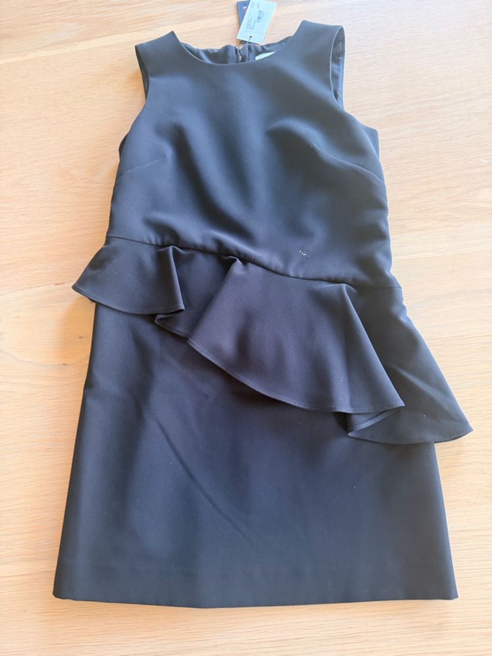 Milly Minis Black Dress with Peplum Detail